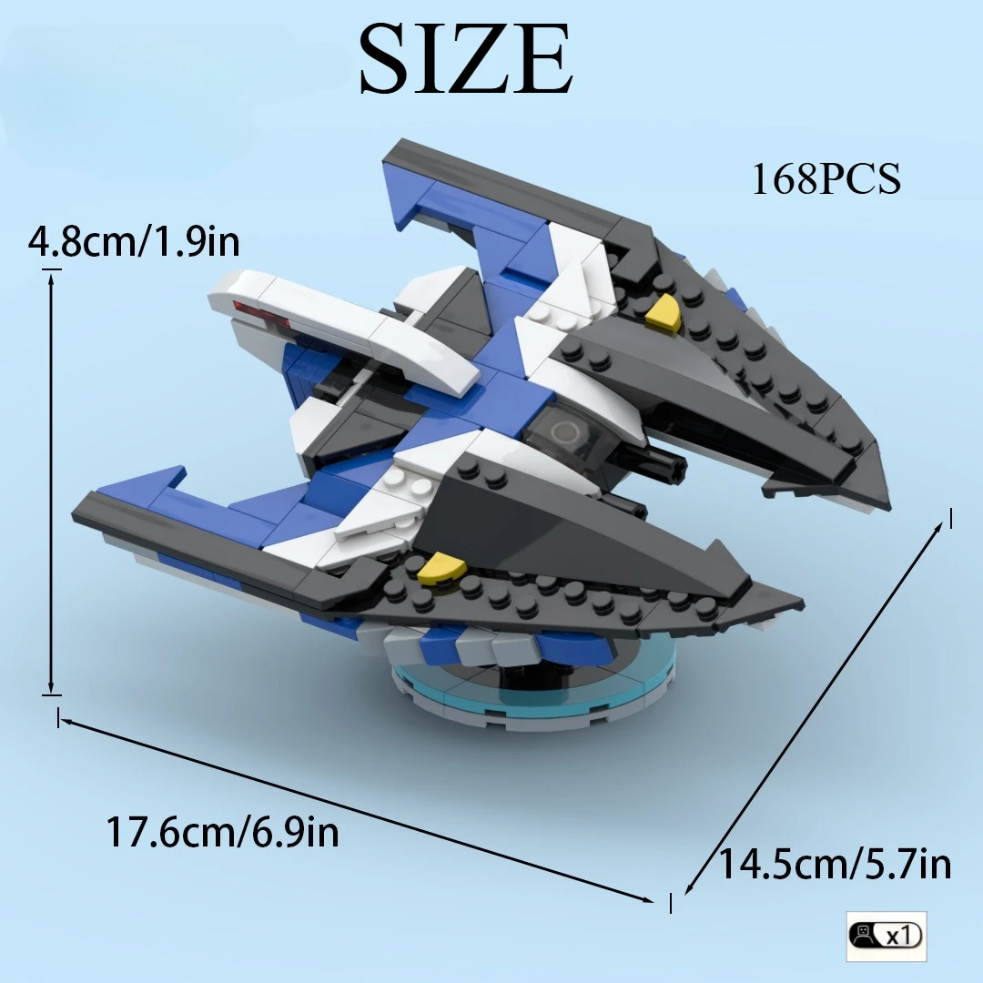 

168PCS Cosmic Explorer Building Kit - MOC-Compatible Spaceship Model for Teens & Adults, STEM DIY Gift with Manual