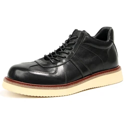 Genuine Leather Men's Shoes Handmade Men Boots Cowhide Fashion Men's Casual Shoes Luxury High-quality Leather Ankle Boots Male