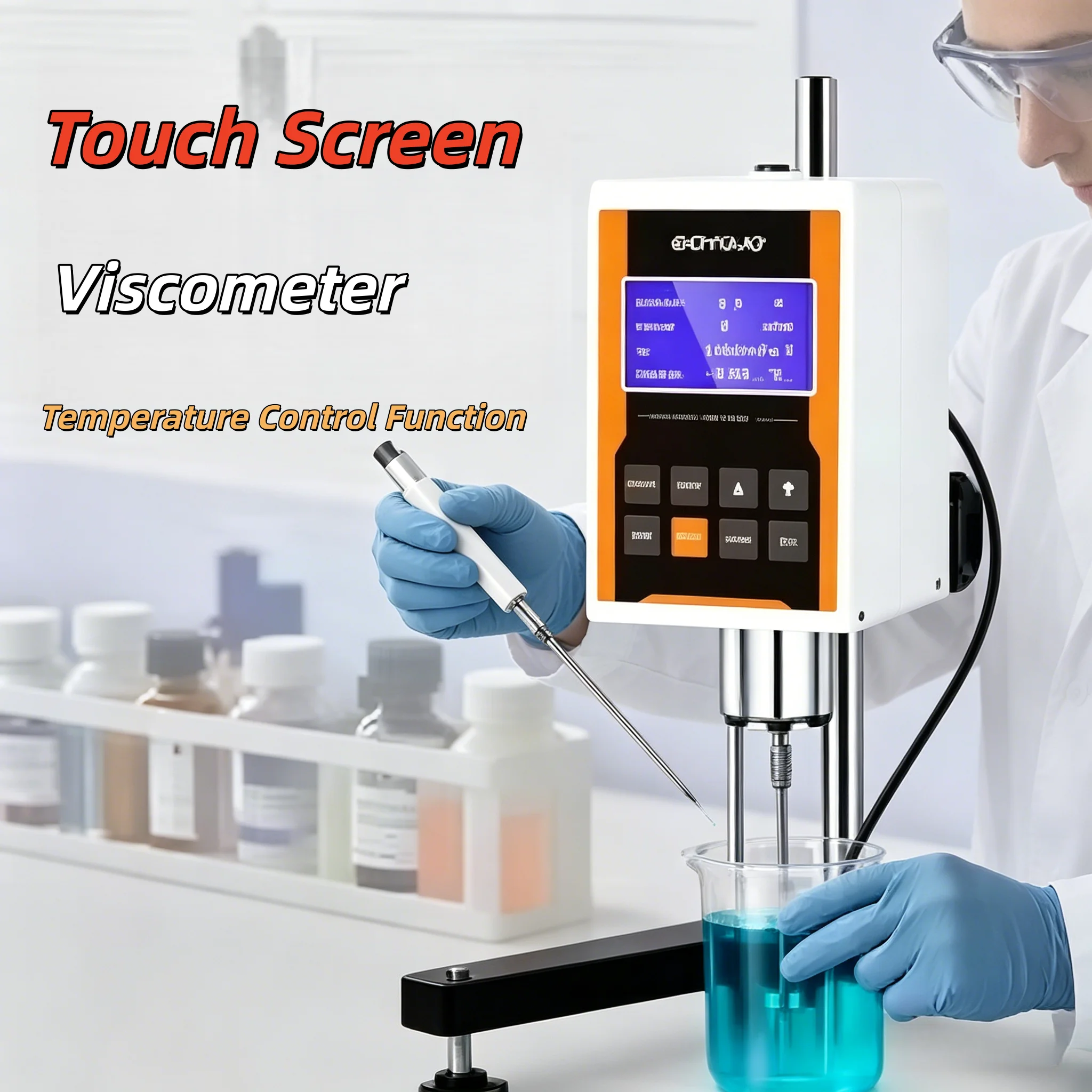 NDJ-8S Digital Rotary Viscometer For Inks Paints Coatings Adhesives Cosmetics Lcd Screen Data Output With Arm Processor