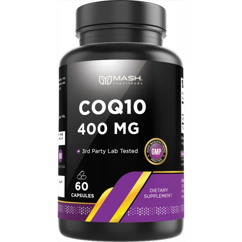 Coenzyme Q10 400mg Capsules, Beneficial for Overall Health, Suitable for Both Men and Women, 60 Capsules
