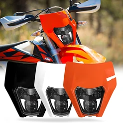 LED Motorcycle Headlight with Bezel,Tusk Shape DRL For KTM 250 350 450 EXC XCF SX SXF XC XCF SMR Dirt Bike Motocross Enduro ATV