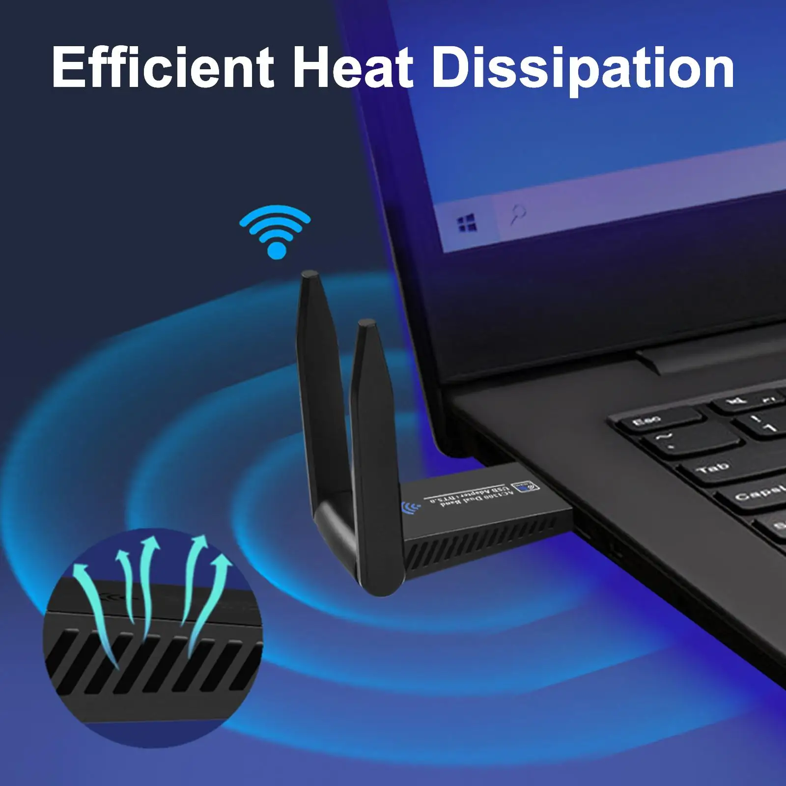 WiFi 6 USB Adapter 802.11ax 1800Mbps Dual-Band 2.4GHz&5GHz Wifi Dongle For PC Desktop Laptop wifi Network Card Wireless Receiver