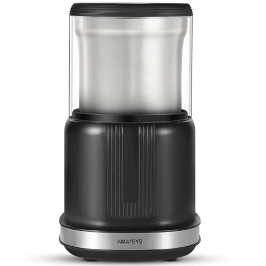 

Electric Coffee Grinder 250W Powerful Motor Kitchen Grinder with 75g Capacity Stainless Steel and Black for Coffee Beans Spices