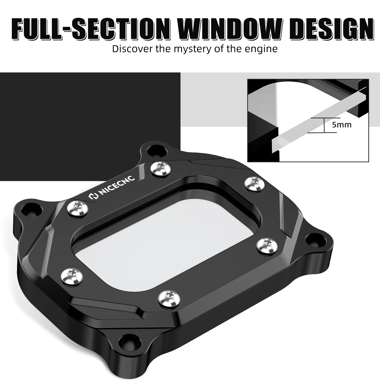 NICECNC Seitenabdeckung für Zylinderkopf für Yamaha Raptor 700 2006-2026 ATV, für Yamaha Raptor 700R 2009-2026, Grizzly 700, Kodiak – Detail 22