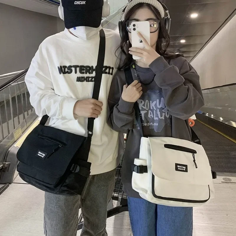 Canvas Crossbody Bags for Women 2024 Nylon Men Postman Student Shoulder Messenger Bag Large Satchel Fashion Bookbag Big Handbags