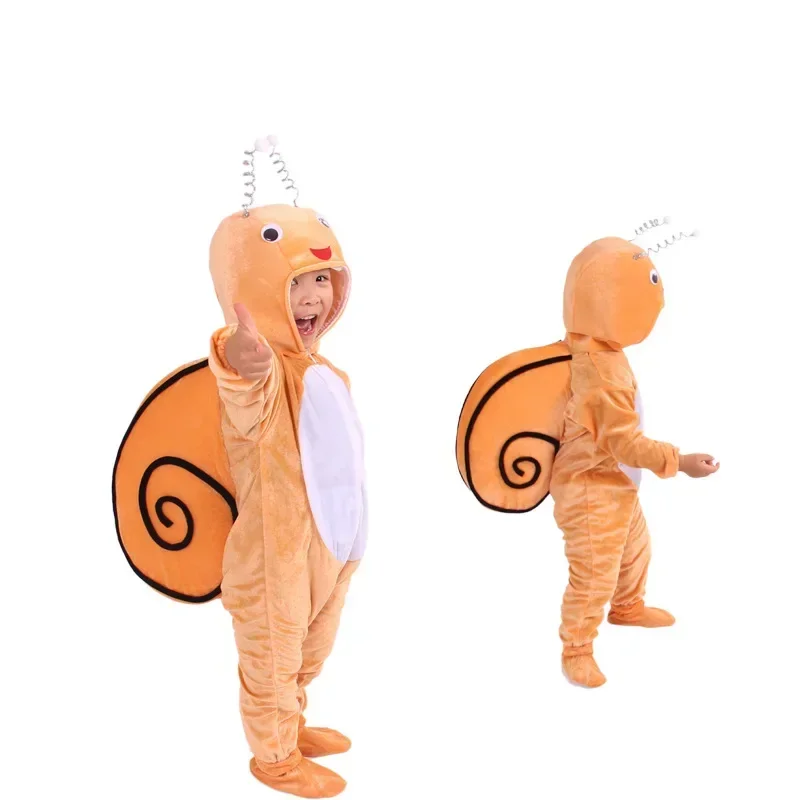 Cute Yellow Adult Children Halloween  Animal  Snail Costume Cosplay Cartoon Performance Clothing