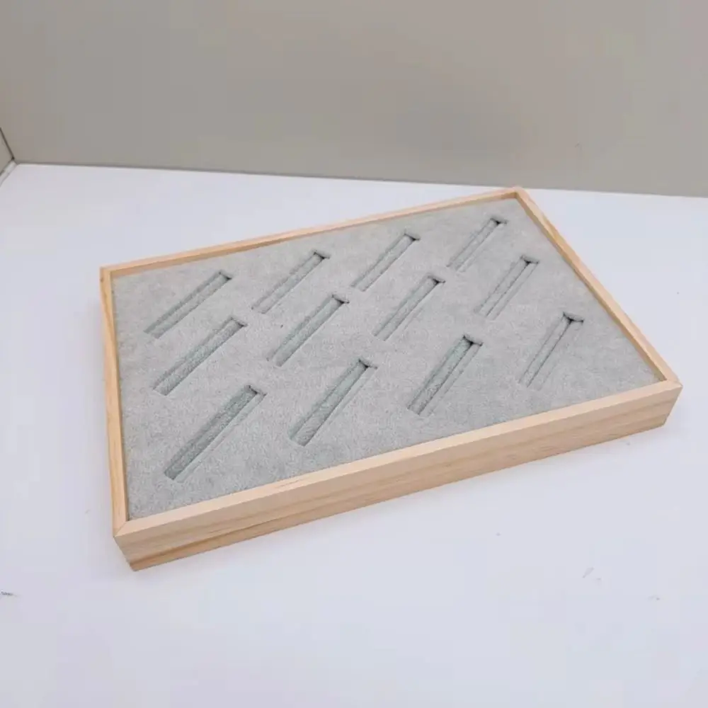 Wooden Bangle Display Tray Hand String Display Rack Bracelet Storage Holder Home Decor 12 Slots Jewellery Organizer
