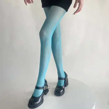 Blue Green Ultra-thin Nylon Thigh High Stockings Pantyhoses Women Sexy Women Tights…