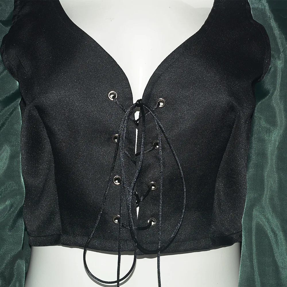 أزياء فيلم ماثيلدا لاندو الاحترافية التأثيرية بدلة غير رسمية خضراء للنساء أزياء الهالوين ملابس كرنفال للسيدات