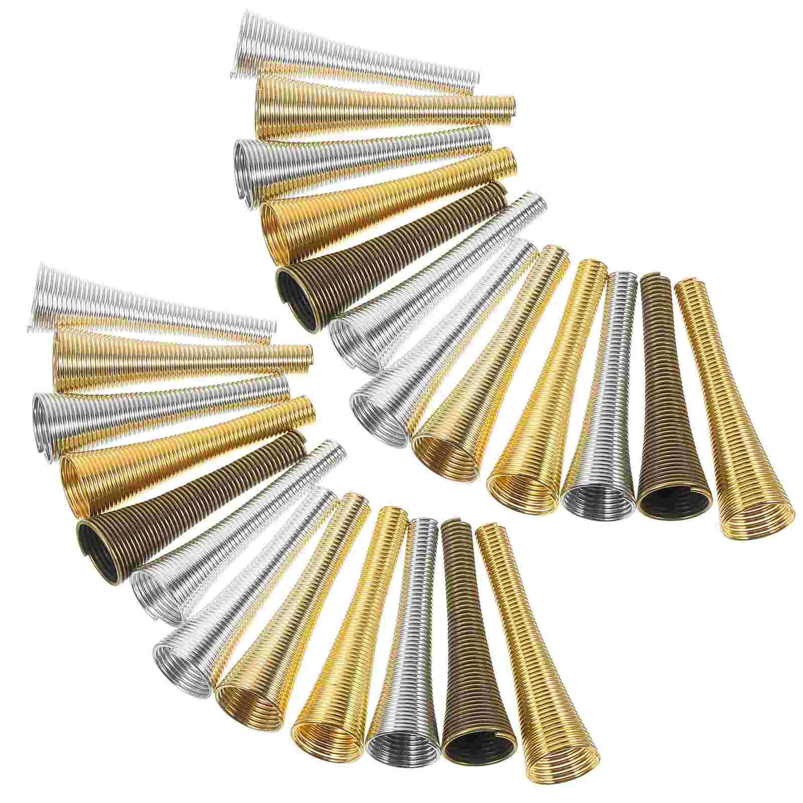 

60 Pcs Trumpet Flower Holder Metal Bead End Caps Pendant Bulk DIY Supply Beads Craft Cones