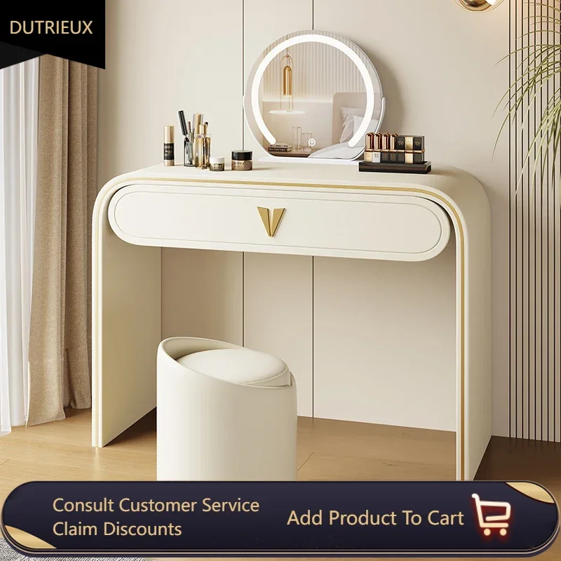 

White Design Dressing Table Drawers Makeup Princess Women Dressers Vanity Mirror Tocador De Maquillaje Nordic Home Furniture