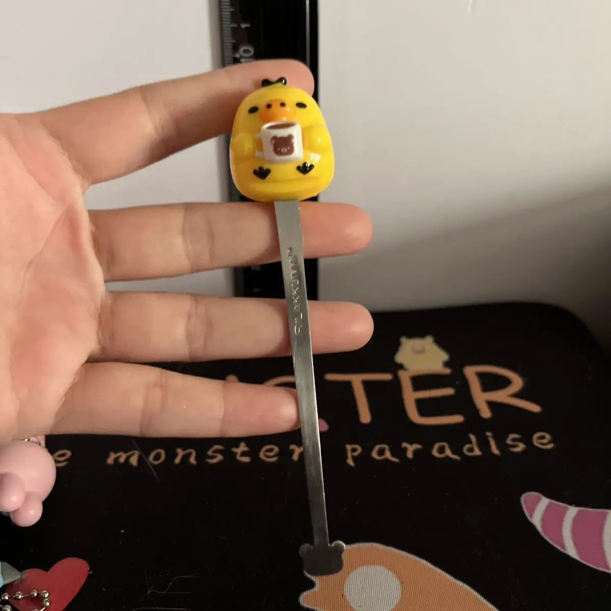 Japanese san-x rilakkuma Kiiroitori stirrer stainless steel tableware coffee milk stirrer Teaspoons cartoon kawaii