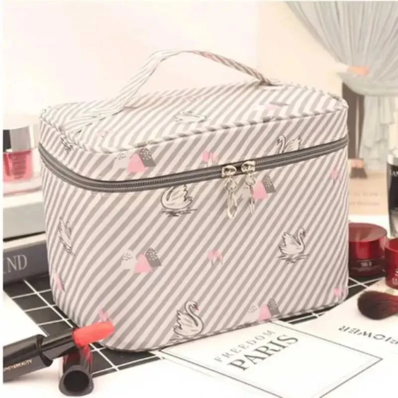 Large-capacity Makeup Bag with Multiple Compartments, Home and Travel Organizer for Toiletries and Cosmetics