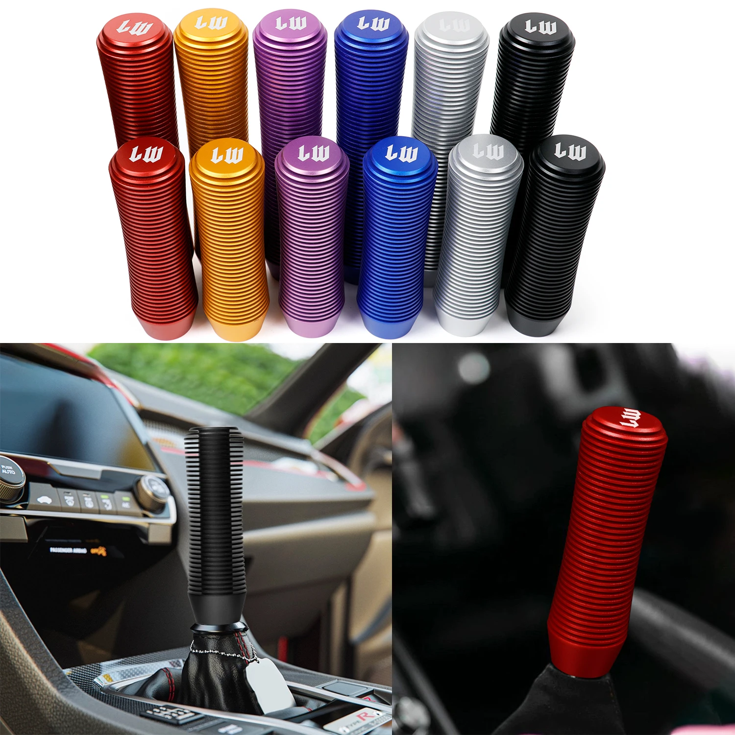 LW Style Lengthened Hollow Out Design Car Gear Shift Knob Shifter Lever Head
