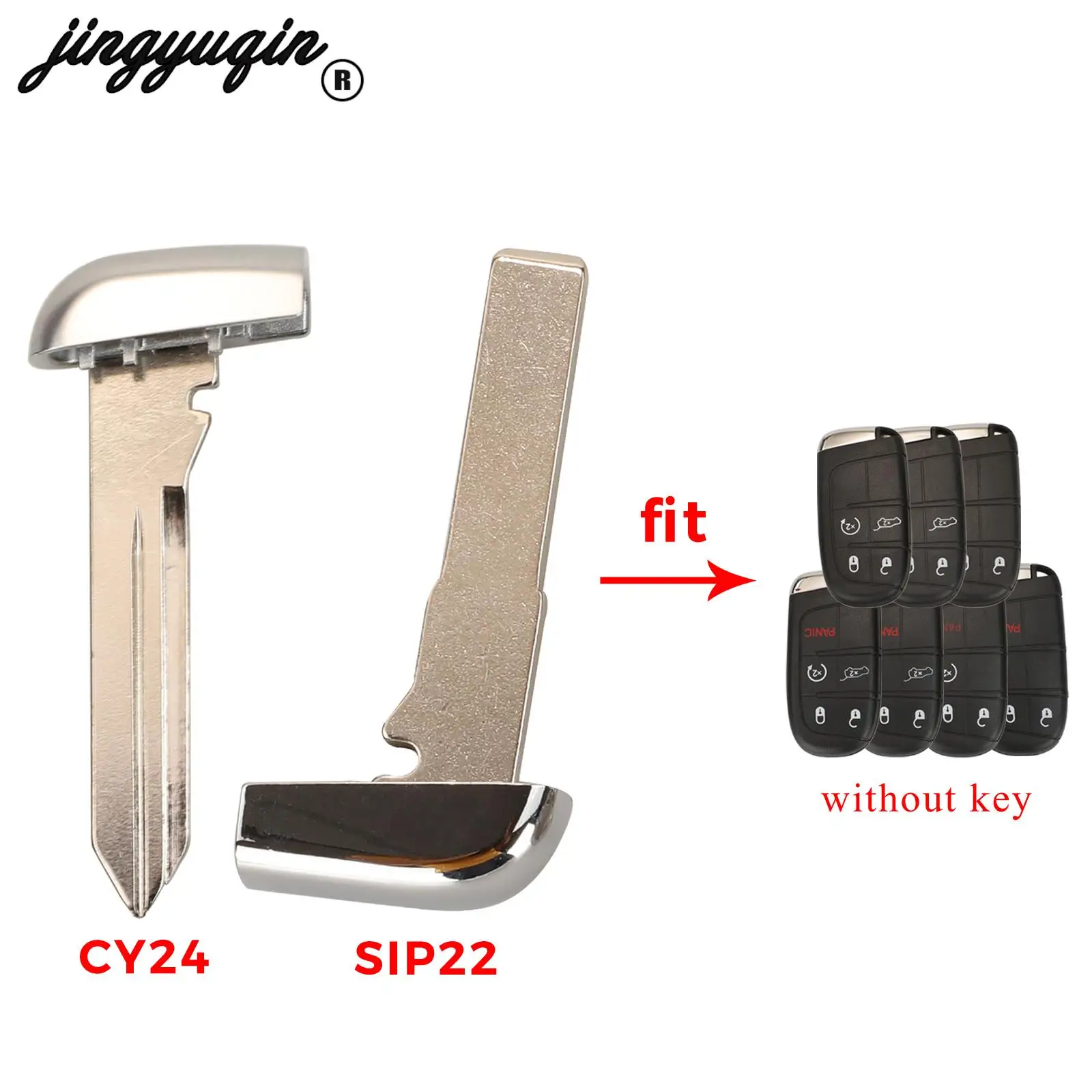 jingyuqin Replacement CY24 SIP22 Blade For Jeep Chrysler 300C Dodge Journey Grand Cherokee Fiat Freemont Remote Key