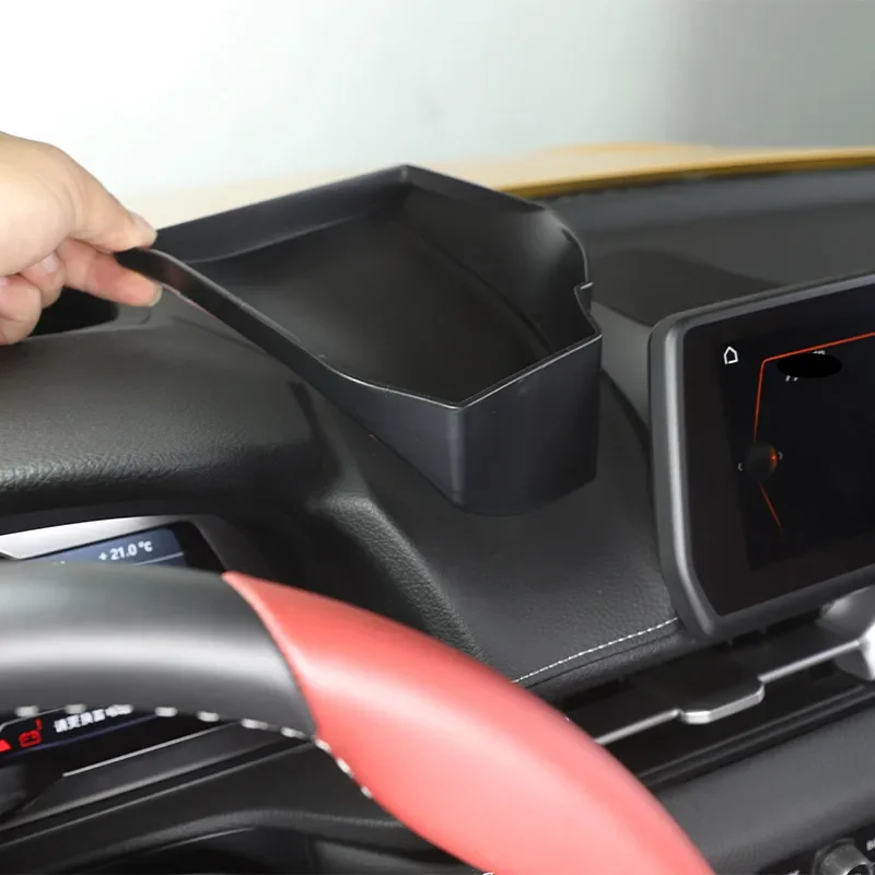 For Toyota GR Supra MK5 A90 2019-2022 ABS Black Car Dashboard Storage Box Multifunctional Phone Tray Car Accessories