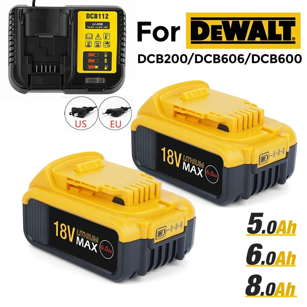 

Original DCB200 20V 8000mAh Lithium Replacement Battery For Dewalt 18V DCB184 DCB200 DCB182 DCB180 DCB181 DCB182 DCB201 DCB206