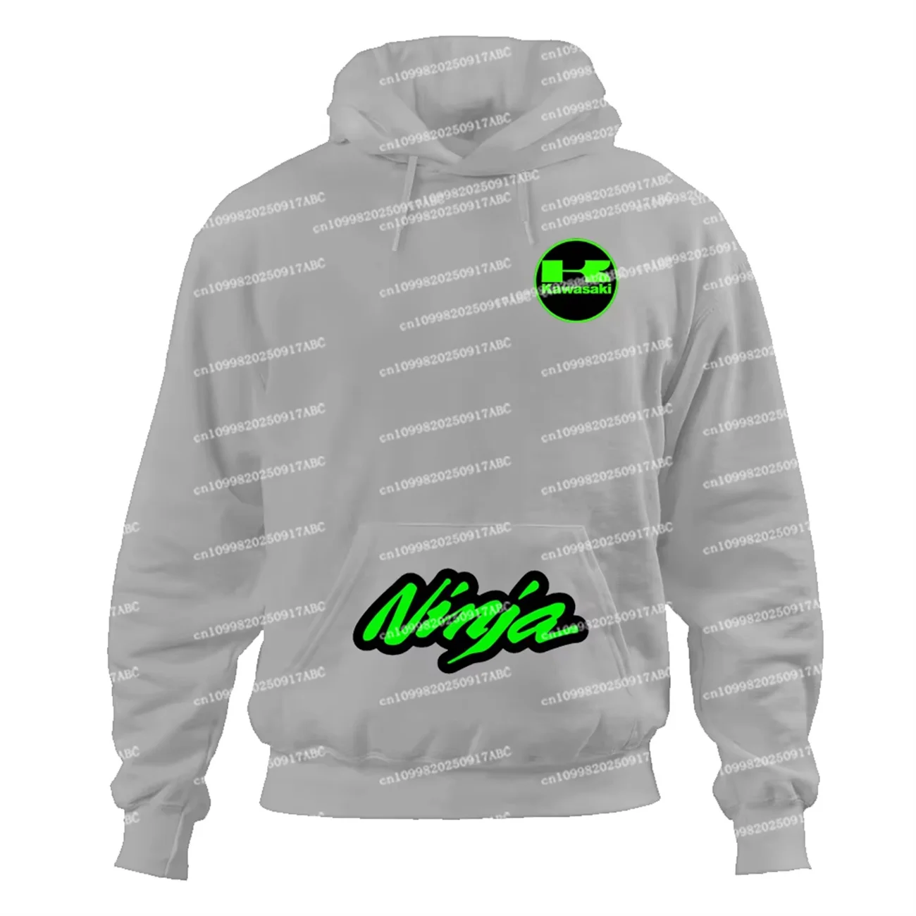 

（Kawasaki） Spring and Autumn Kawasaki Ninja Logo Men's Athletic Black Fashion Y2K Men's Hoodie Sportswear Women's Hoodie