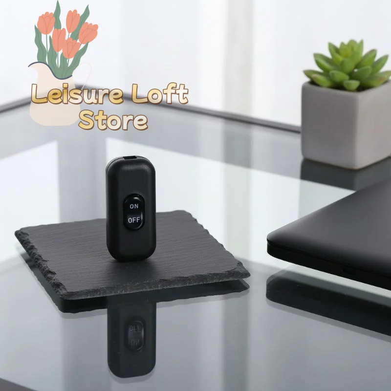 Inline Cord Switch for Table Lamp 2pcs Black 250V 6A On Off for LED Desk Lamp Home Improvement