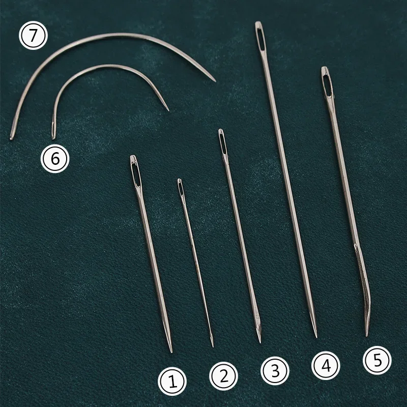 

7in1 Hand Sewing Needle for Glover's Carpet Sall Straight Upholstry Repairing Chairs Sofas Sack Curved Mattress Needles