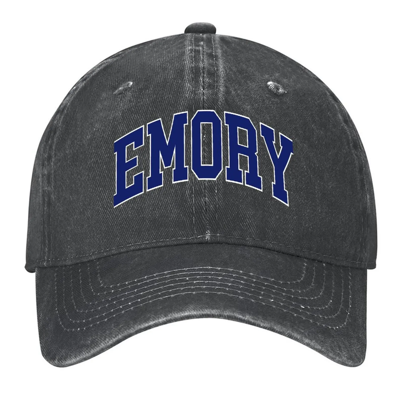 

emory - emory university college font curved Baseball Cap Icon black fun hats Ball Cap Men Luxury Brand Women's