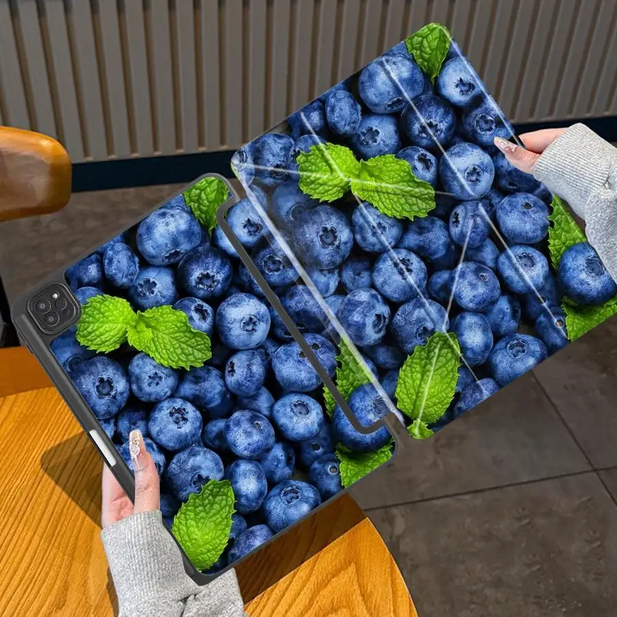 Blueberries Strawberries Kiwis Tablet Case For iPad Air 4 5 M3 M2 1 2 M4 11inch Pro 2025 Pro 11th 10th 9th 8th 7th 12.9inch Mini