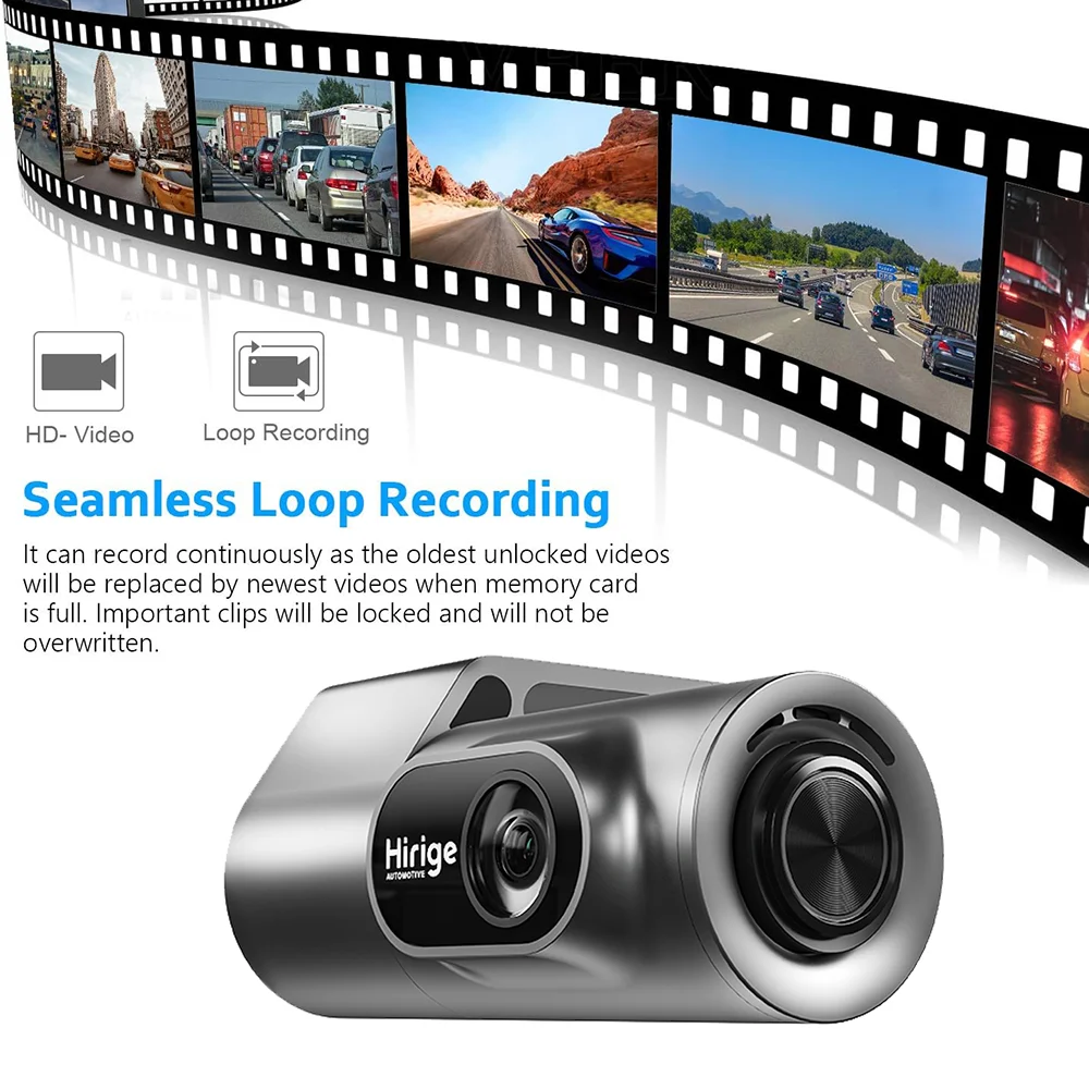 DAHUA Hirige M2 Mini Lipstick Dash Cam 1296P، كاميرا سيارة أنبوبية بمستشعر Sony، تطبيق Wifi، رؤية ليلية، وضع ركن السيارة، تصميم مخفي