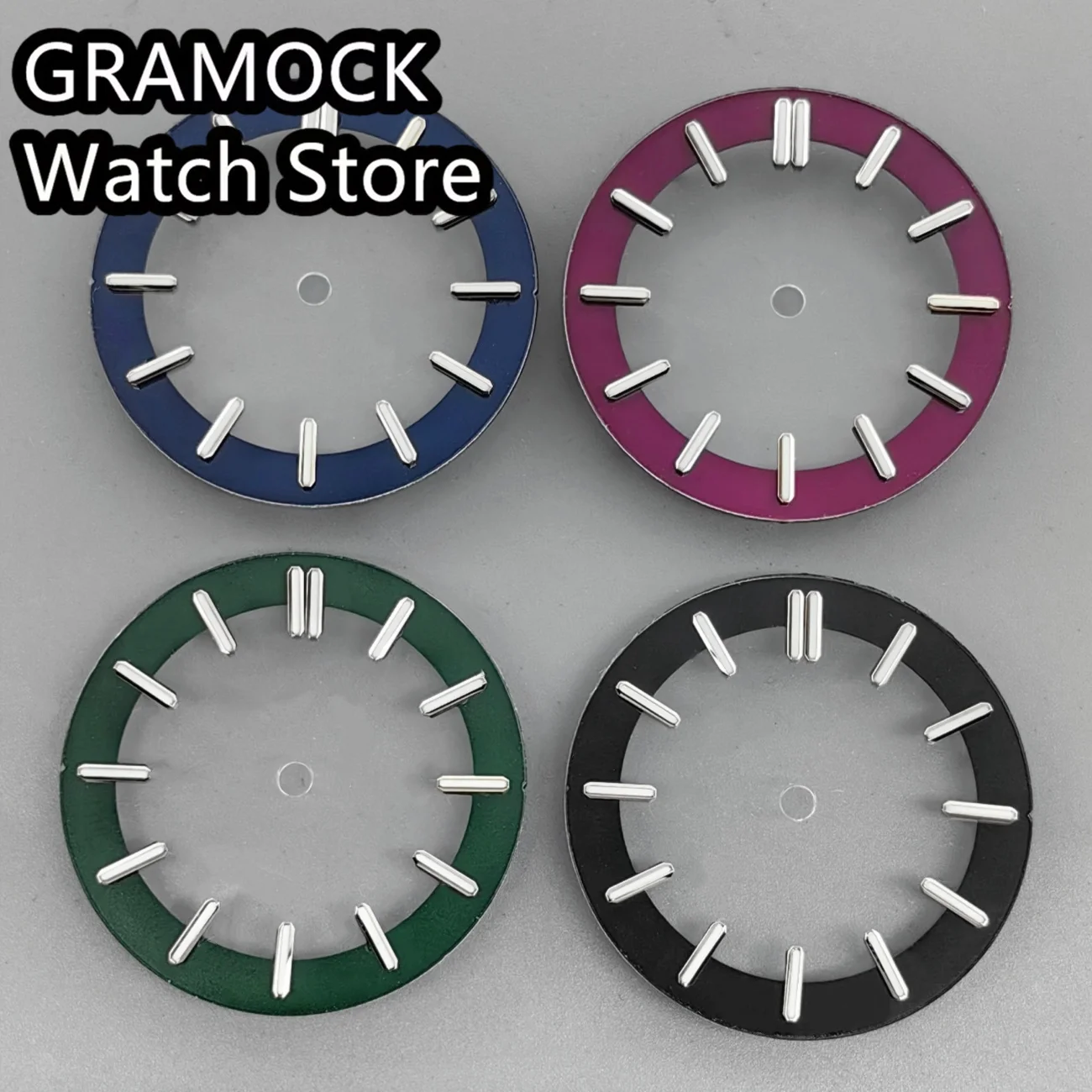 29mm Black White Blue Green Pink Transparent Watch Dial Face Skeleton Dial For NH35 NH36 NH38 NH70 NH72 NH71Movement Watch Parts view 6