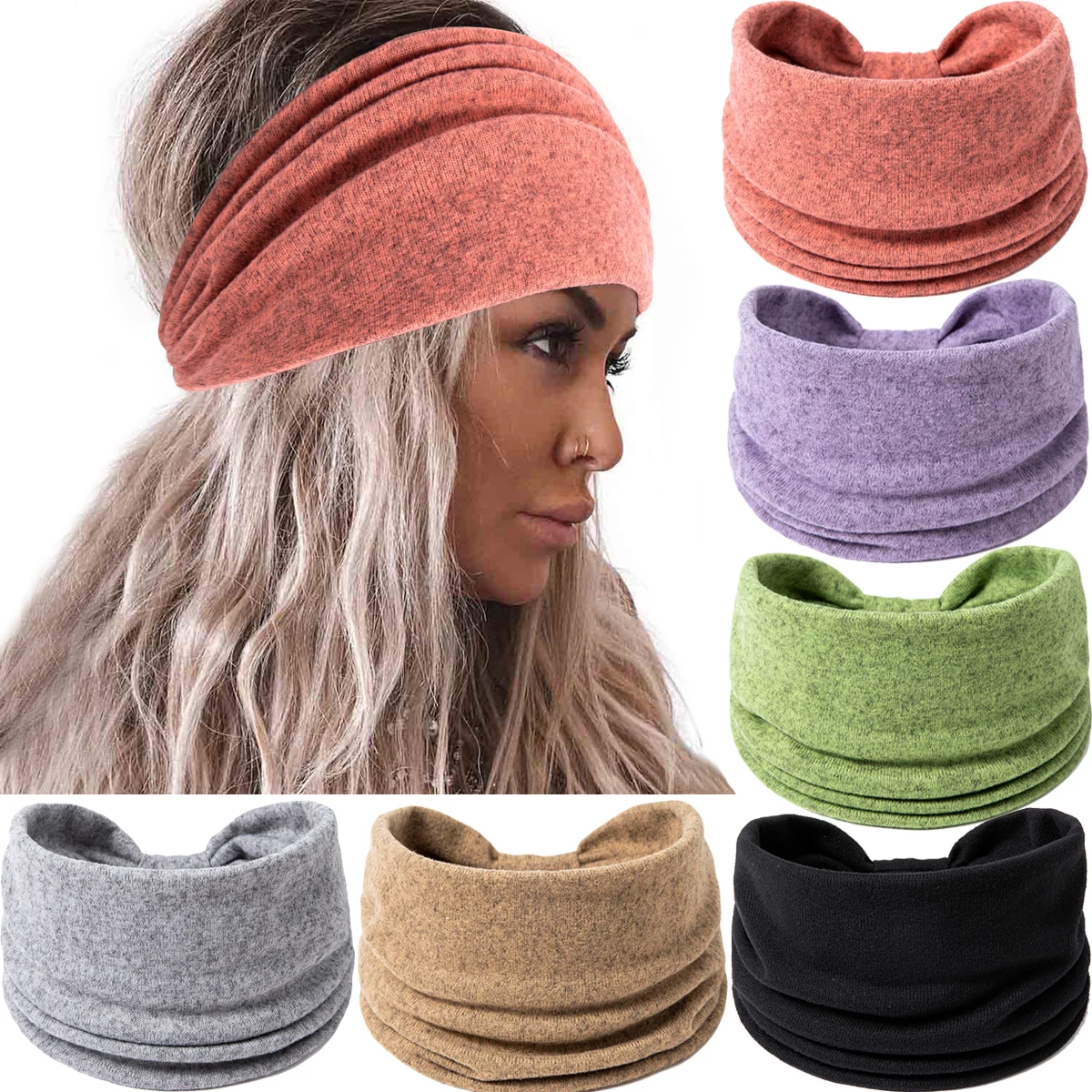 

Sweatbands For Women Men Absorbent Sports Nonslip Stretchy Sweat Bands Headwraps Workout Headbands Fitness Exercise Hairband