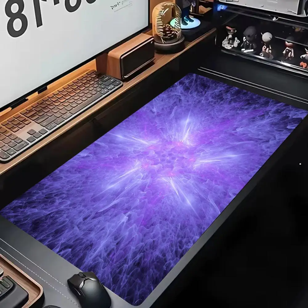 Purple Nebula Burst mouse pad: Let the Dazzling, Radiant Violet Light Show Transform Your Desk into a Cosmic Wonder