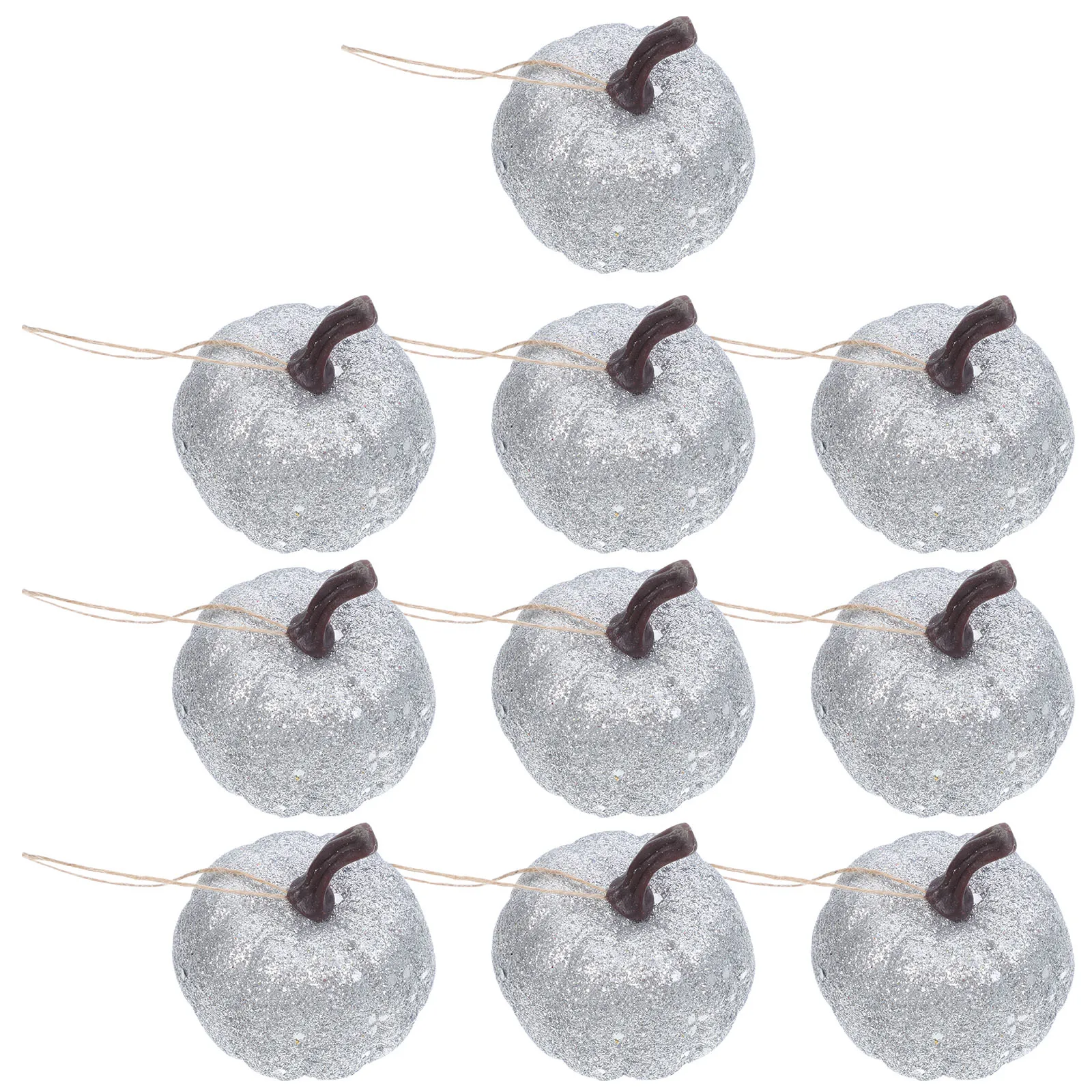 

10pcs Halloween Pumpkin Ornament Foams Glitter Powder Harvest Festival Decorative Props Party Scene Emulation Pumpkin For
