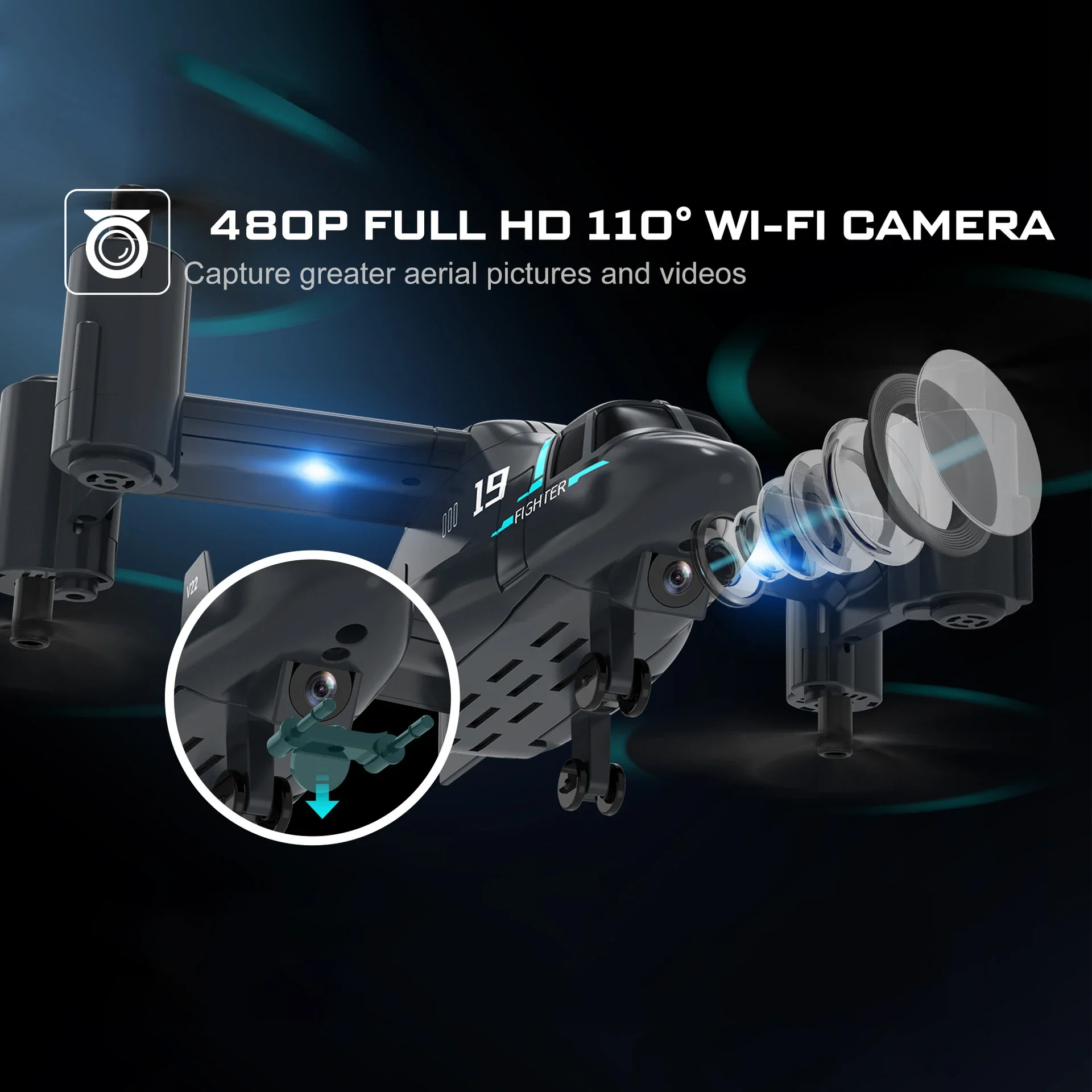 Aereo telecomandato UAV Land Air Mode Aerei Aereo radiocomandato per bambini Mini droni RC Giocattoli per ragazzi Regali per bambini