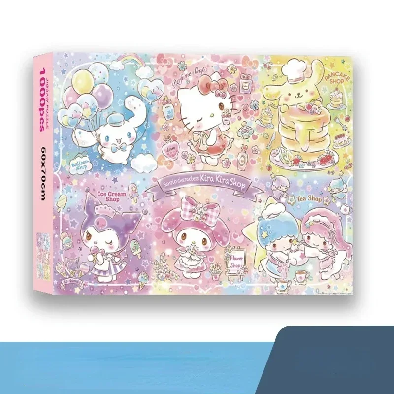 Puzzle 1000 pieces Sanrio Kuromi Cinnamoroll Hello Kitty My melody paper DIY cartoon educational toy gift puzzle wholesale