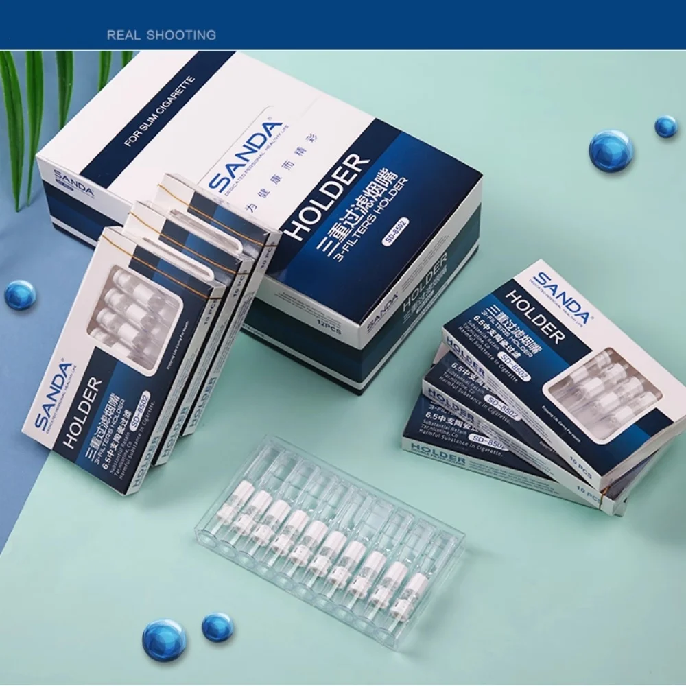 

96/120/200 Pcs Disposable Cigarette Filters Tips Reusable Clear Tobacco Holder Reduce Tar Health Unisex Smoking Pipes Accesoires