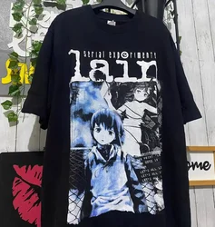 Iwakura-女性のための漫画のグラフィックプリントTシャツ,特大の半袖漫画の女の子の服,ファッション,レイ,連続実験,SF,2024