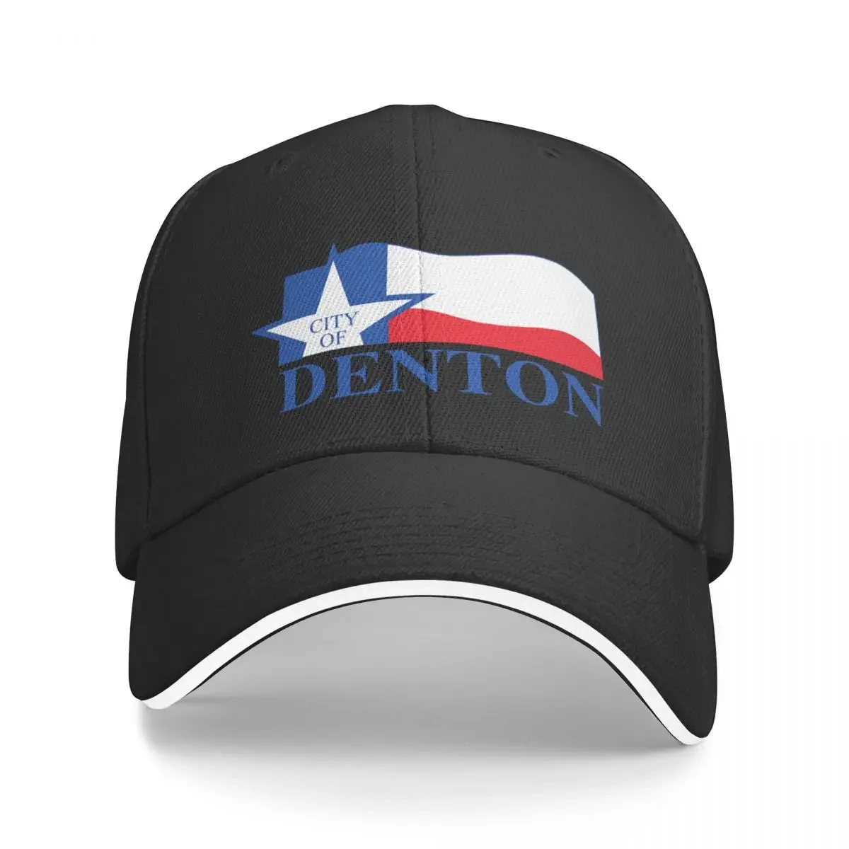 

Flag of Denton, Texas USA Baseball Cap Golf Hat Anime Beach Cosplay Mens Tennis Women's