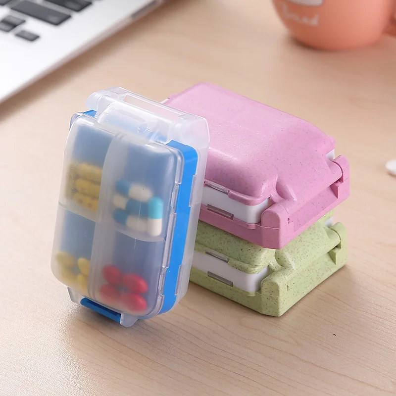 1Pc Portable Mini Pill Box Medical Kits Vitamin Pills Box Storage Box Pill Container Health Travel Supplies