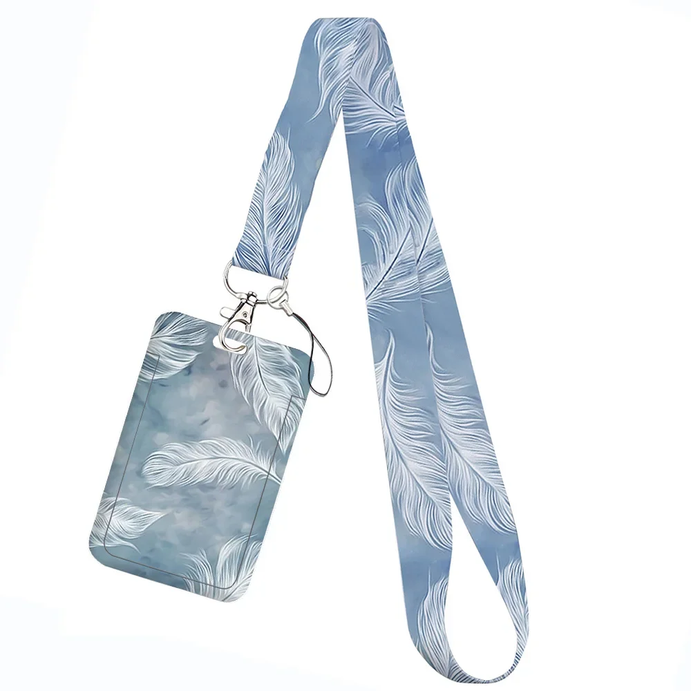 Love Marble Pattern Keychain Holder with Lanyard