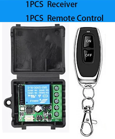 핫 433Mhz 범용 무선 리모컨 스위치 DC 12V 1채널 10A 릴레이 수신기 모듈 RF 송신기 433Mhz 리모컨