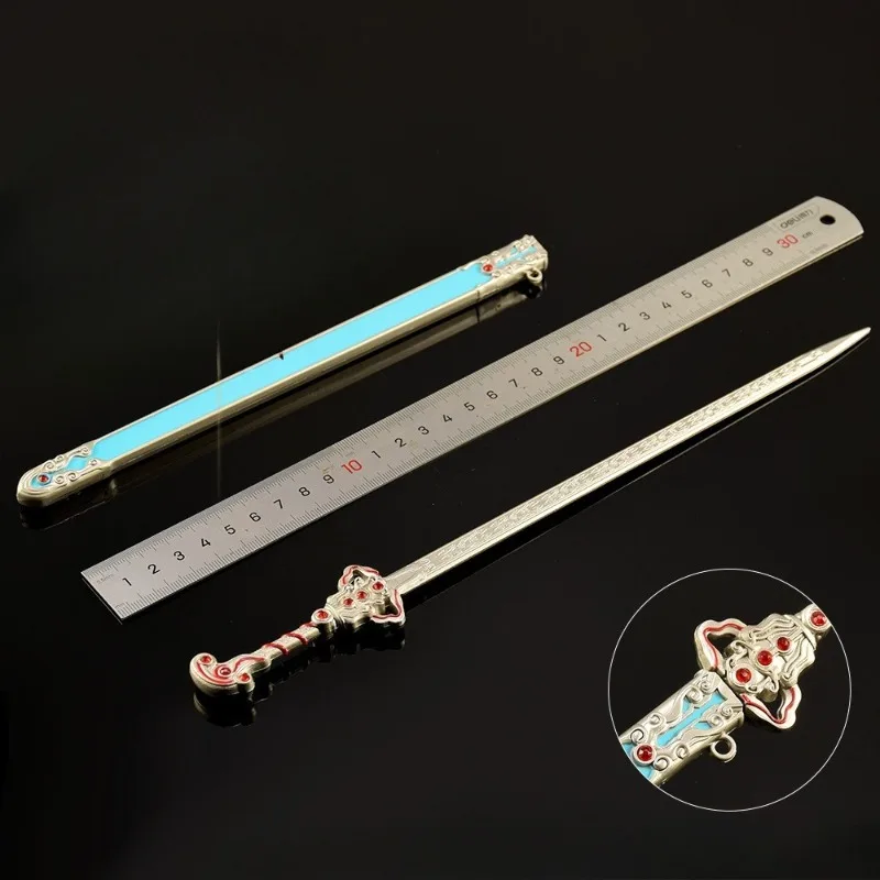 Espada Lingxu de armas frías de 30cm, espada famosa, periféricos de Anime chino, modelo de Metal fresco, accesorio de espada, juguete de colección de adornos