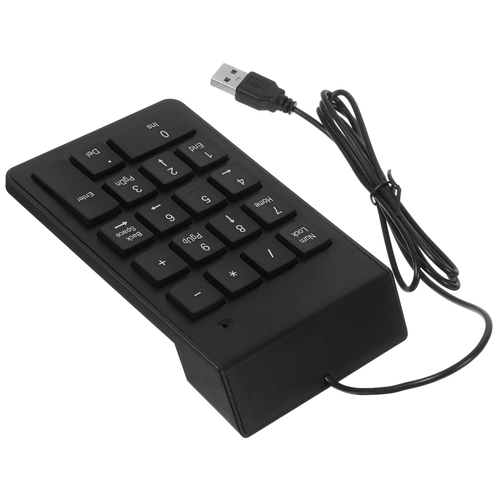

19-клавишная USB-проводная цифровая клавиатура, цифровая клавиатура для ноутбука, портативная мини-клавиатура, черный, эффективный вход, банкновые финансы
