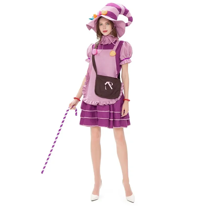HN8 Немецкий Октоберфест Дирндль Пивное платье для девочек Баварский традиционный фиолетовый Лолита сладкий французский повар горничная Косплей Костюм8...Gf