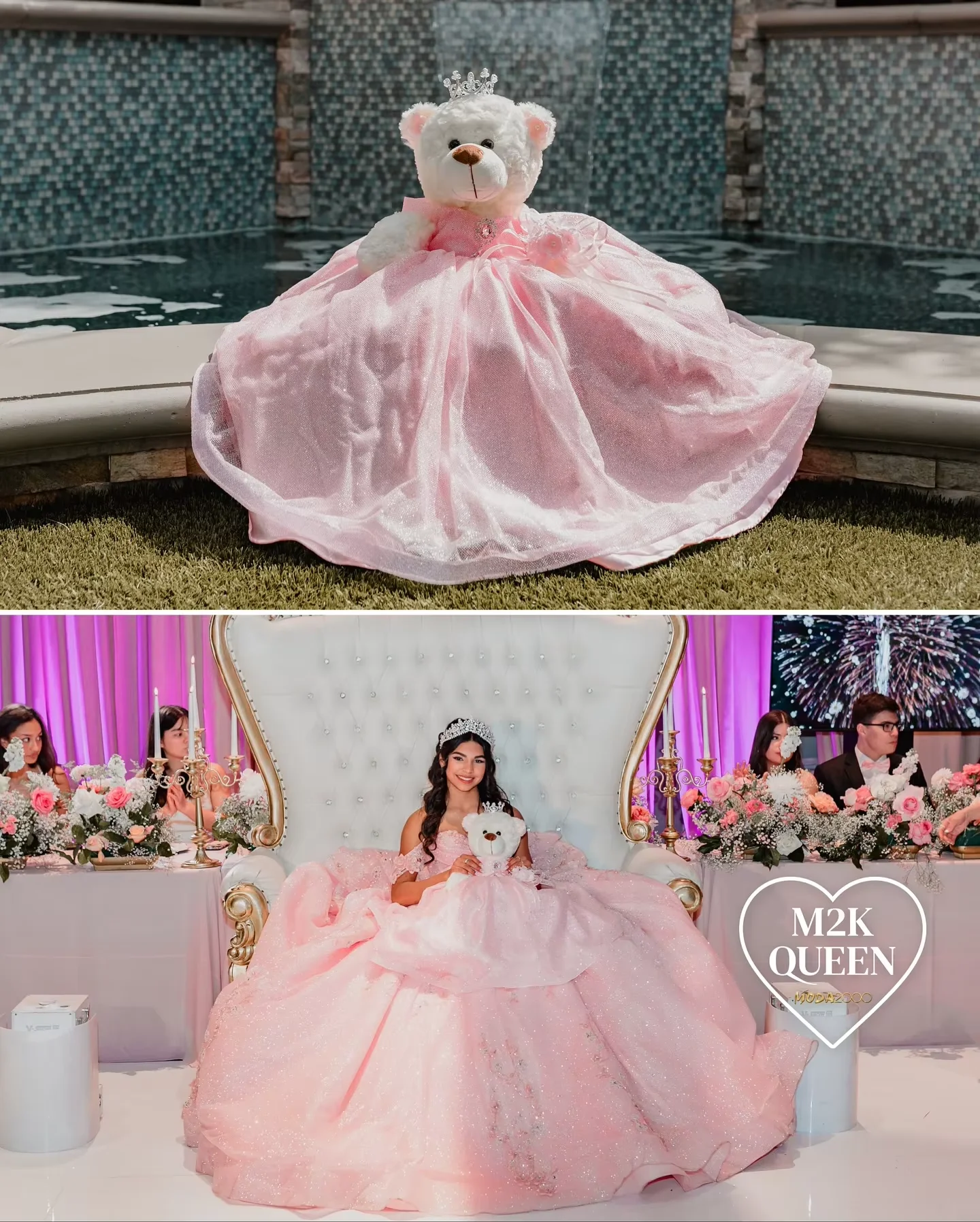 Pink Quinceanera Dresses Ball Gown Sweetheart Appliques Sparkly Sweet 16 Dresses 15 Años Mexican Customized
