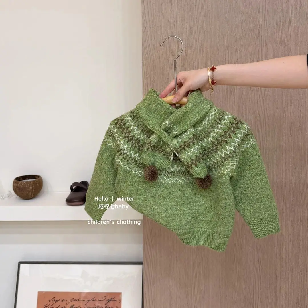 Girlfriend Sweater Set for 2026 Spring and Autumn Winter New Collection Thick, Warm and Fashionable Girls' Clothing