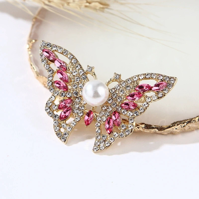 Pink Butterfly Broo…