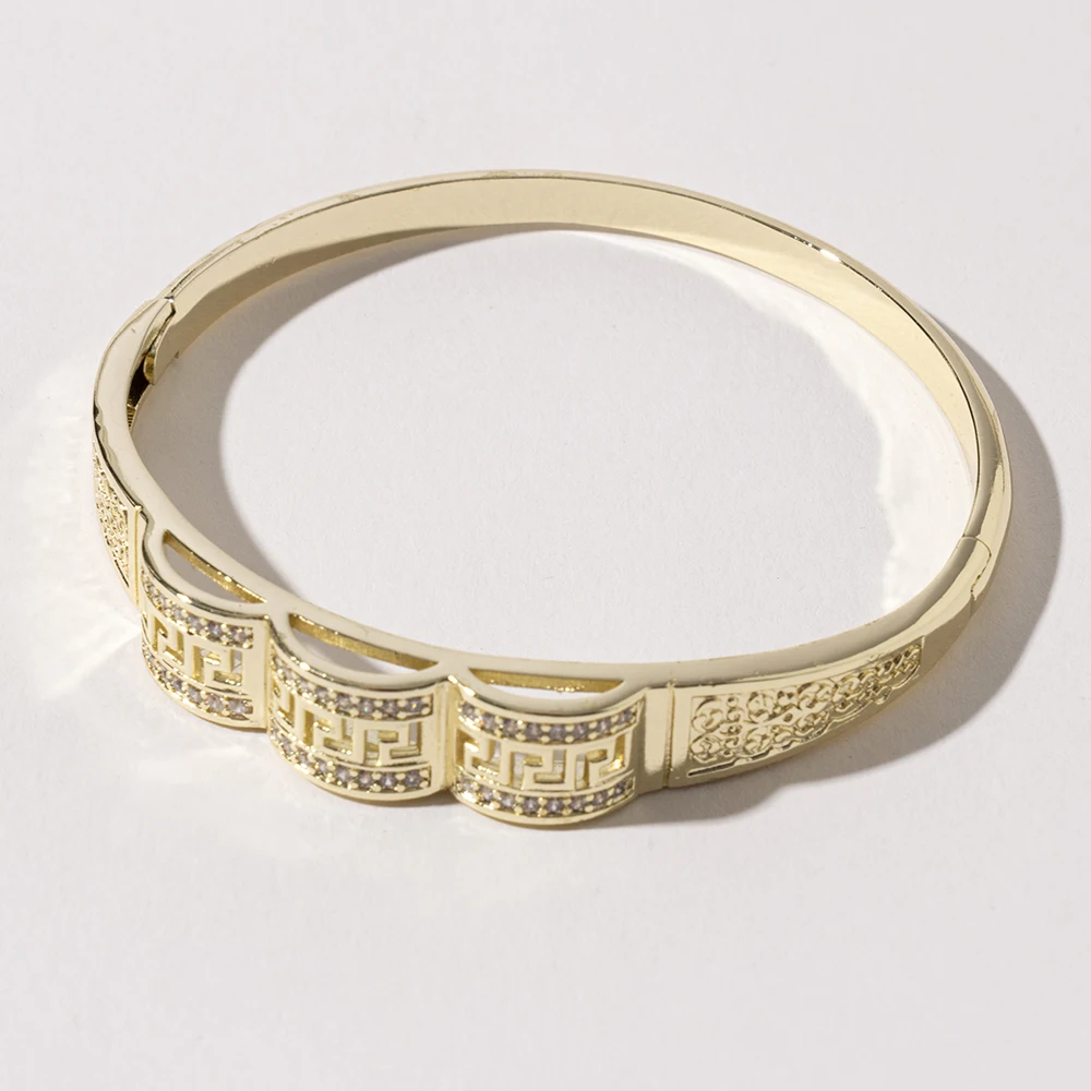 LUIZADA Marokko Trend Goldfarbenes Schmuckset für Party-Design, Ohrringe und Anhänger, Halskette, Armband, Ring-Set für Verlobung – Detail 10