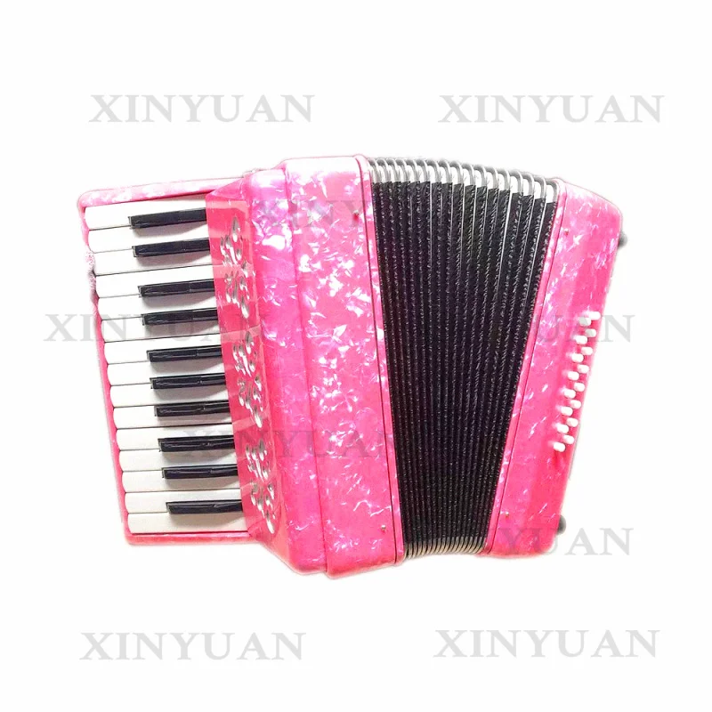 Piano Accordion JP2516, 25 Keys 16 Bass Instrument with Various Celluloid Colors, Diatonic & Chromatic Conformation