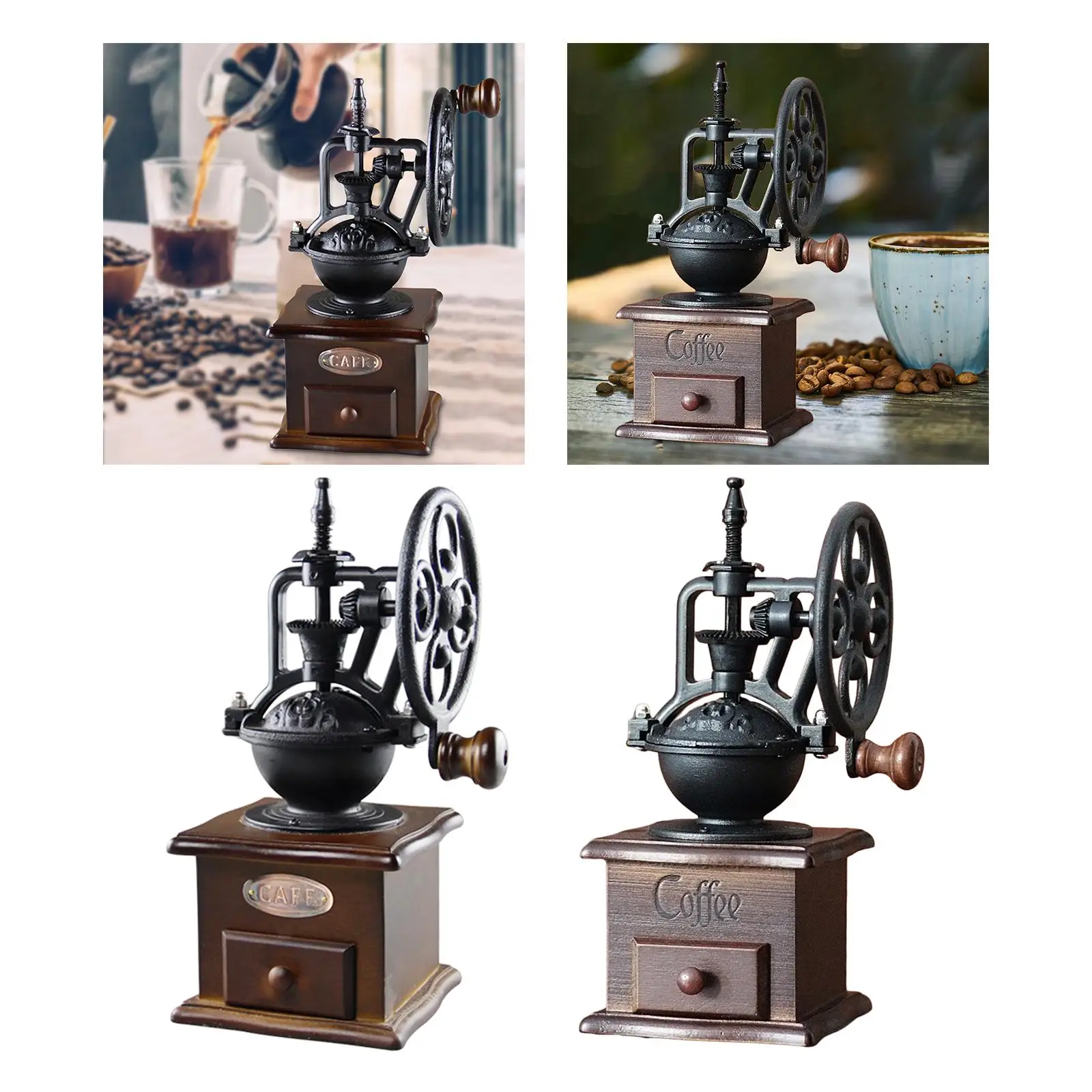 

Винтажная керамическая кофемолка для кофейных зерен, ручная кофемолка для кухни, кафе, дома, пикника, офиса