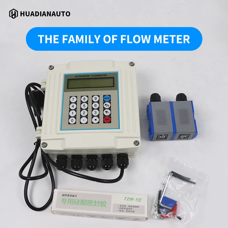 Factory Price RS485 Pipe Flowmeter Tuya Liquid Water Oil Pipeline Clamp on Remote Wall-mounted Ultrasonic Flow Meter Flowmeter