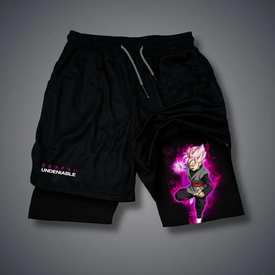 

Jujutsu Kaisen Satoru Gojo Anime Men's Black Sport Shorts with Blue Eye Character Print Jujutsu Kaisen Text Inner T-shirt